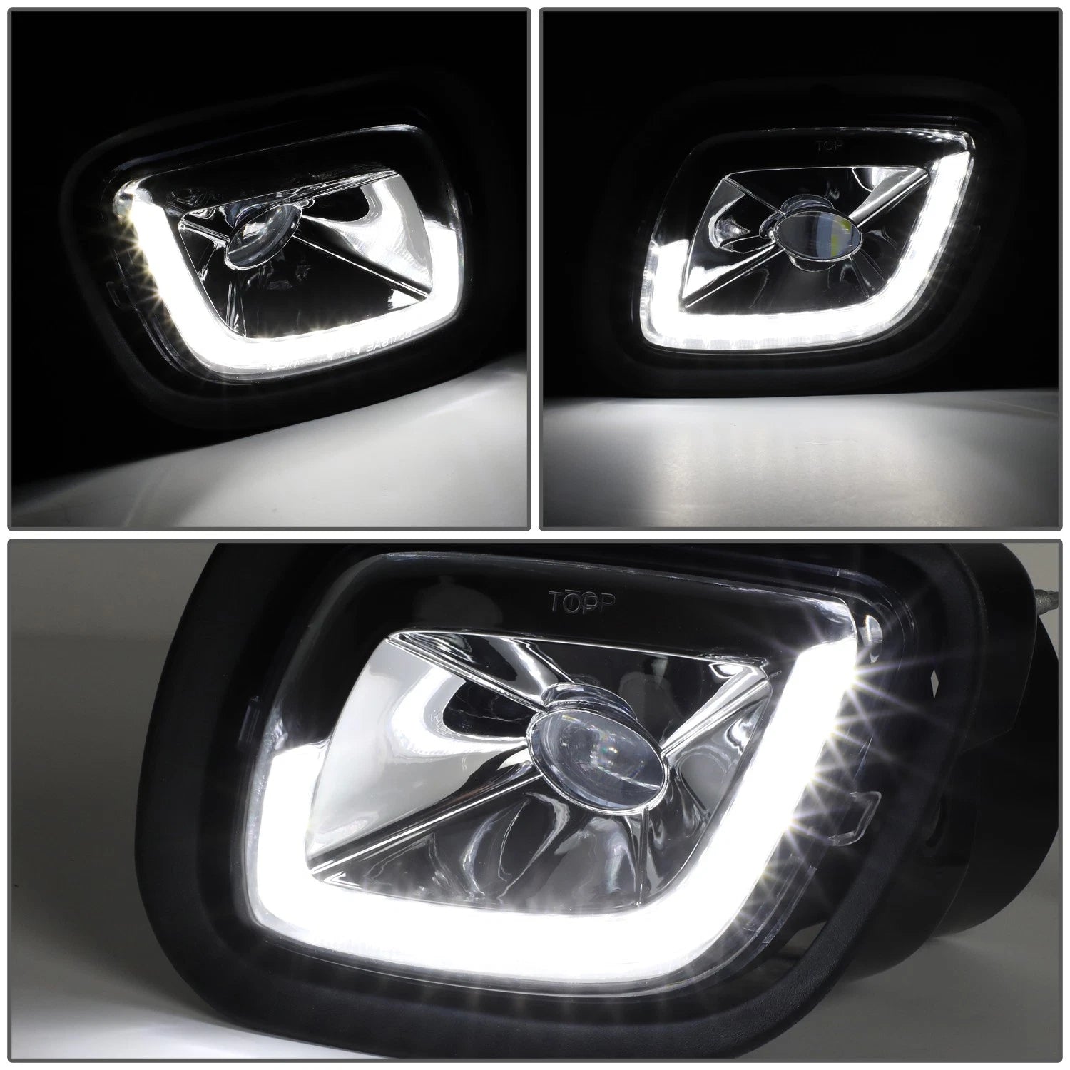 Chrome Housing LED Halo Projector Fog Light for Freightliner Cascadia (2008–2017)