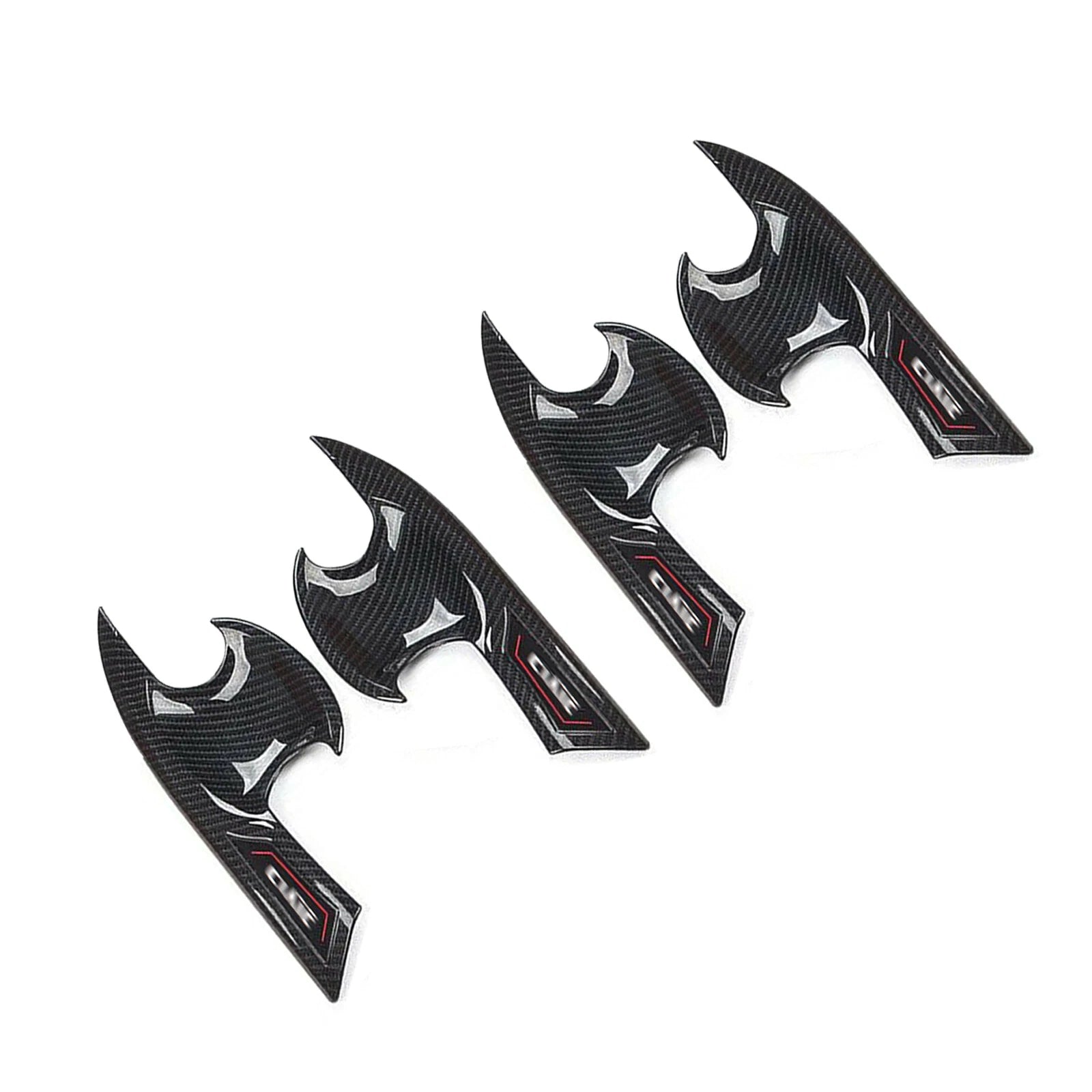 Carbon Fiber Look Door Handle Side Mirror Stripes Cover Kit for Civic (2016-2021)