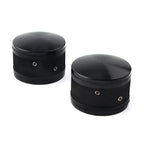 Black CNC Front Axle Nut Cover Caps for Harley Sportster Softail Road King