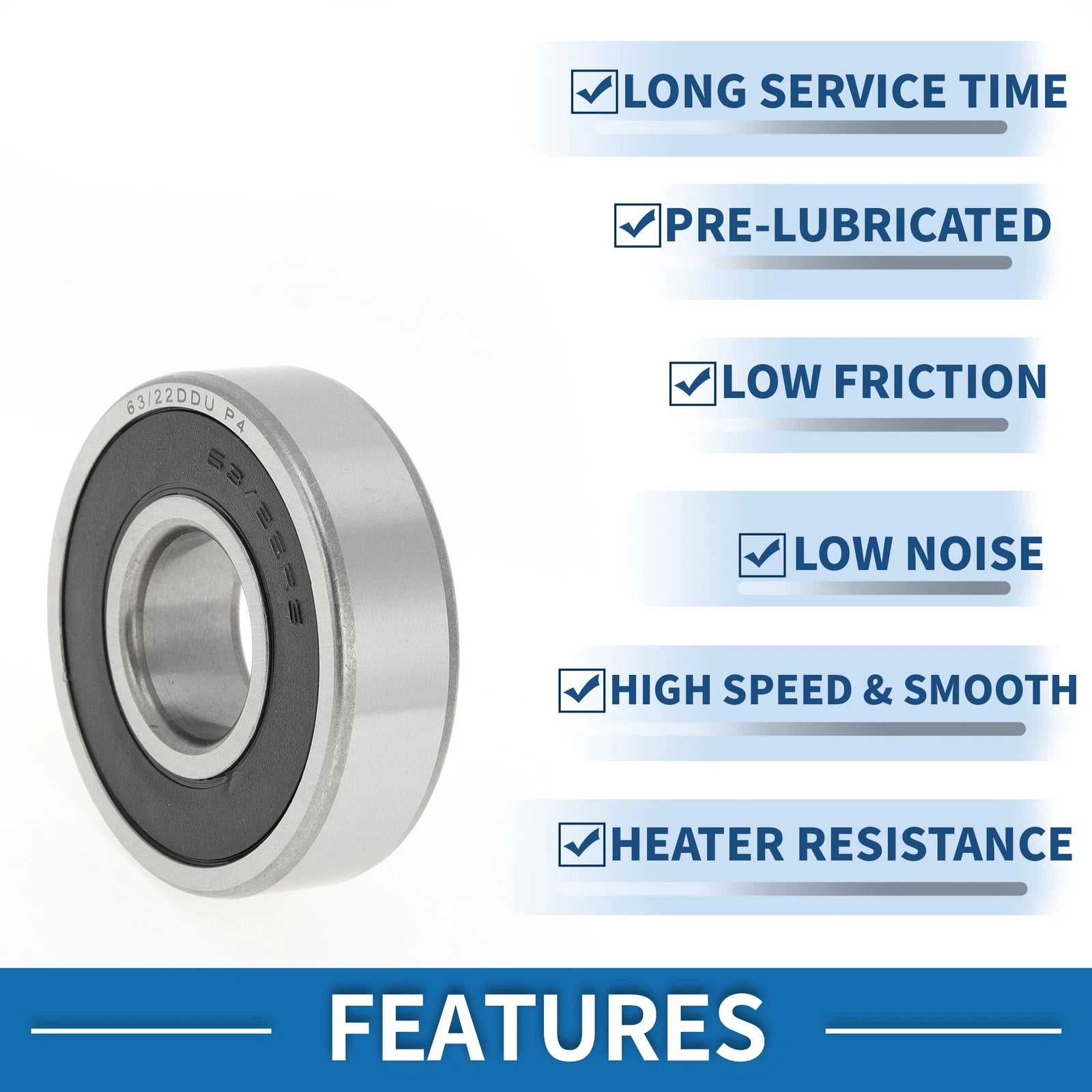 Deep Groove Ball Bearing P4 for Scooter Skateboard Wheel (22x56x16mm)