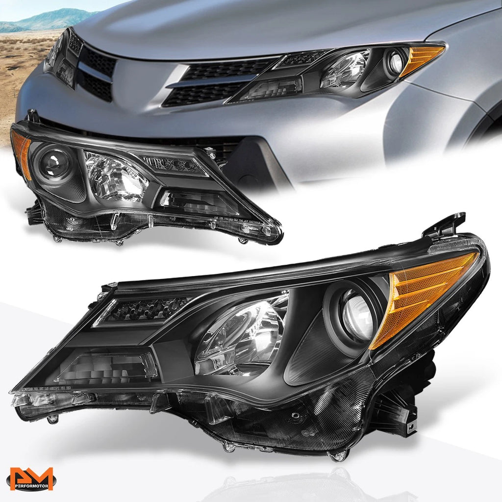 Projector Headlight for Toyota RAV4 (2013–2015) OE Replacement Black Housing