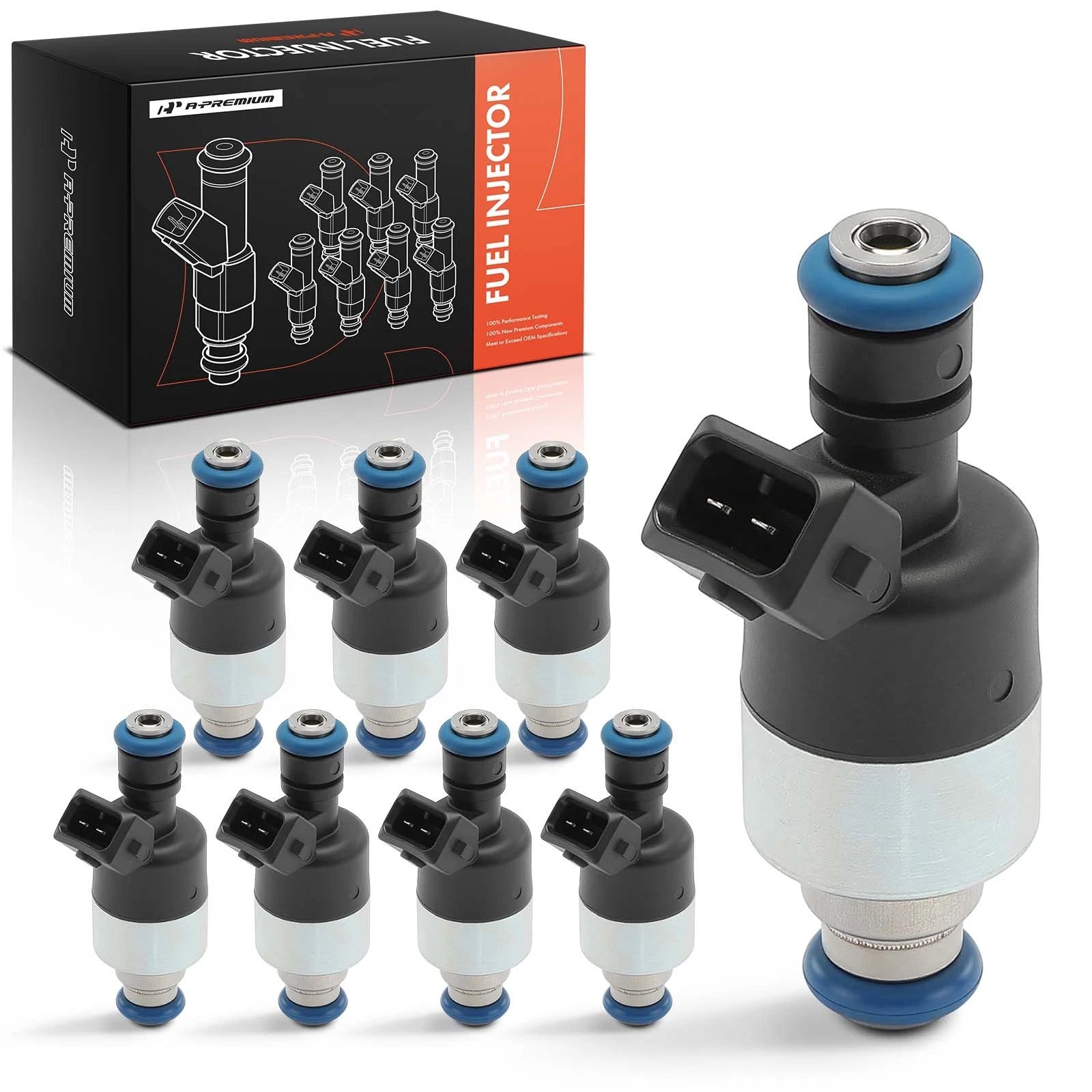 Set of 8 Fuel Injectors for Chevy Camaro (1989–1992) Corvette Pontiac Firebird