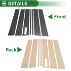 7 Pcs Door Pillar Window Trim for Ford Explorer (2011–2021) Black Carbon Fiber