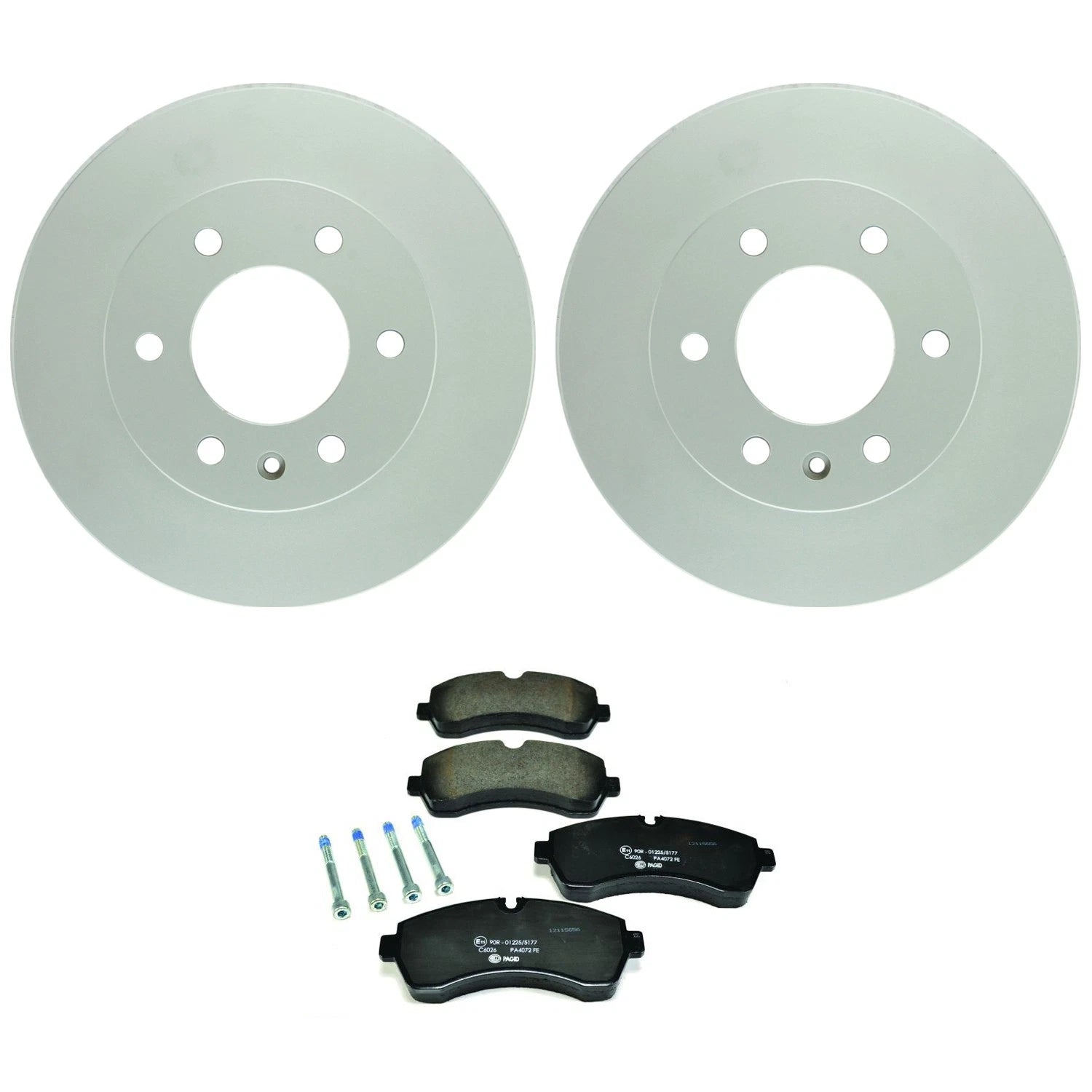 Bosch QuietCast Front Rotors & Hella Disc Brake Pad Kit for W907 Sprinter 1500 (2007–2018)