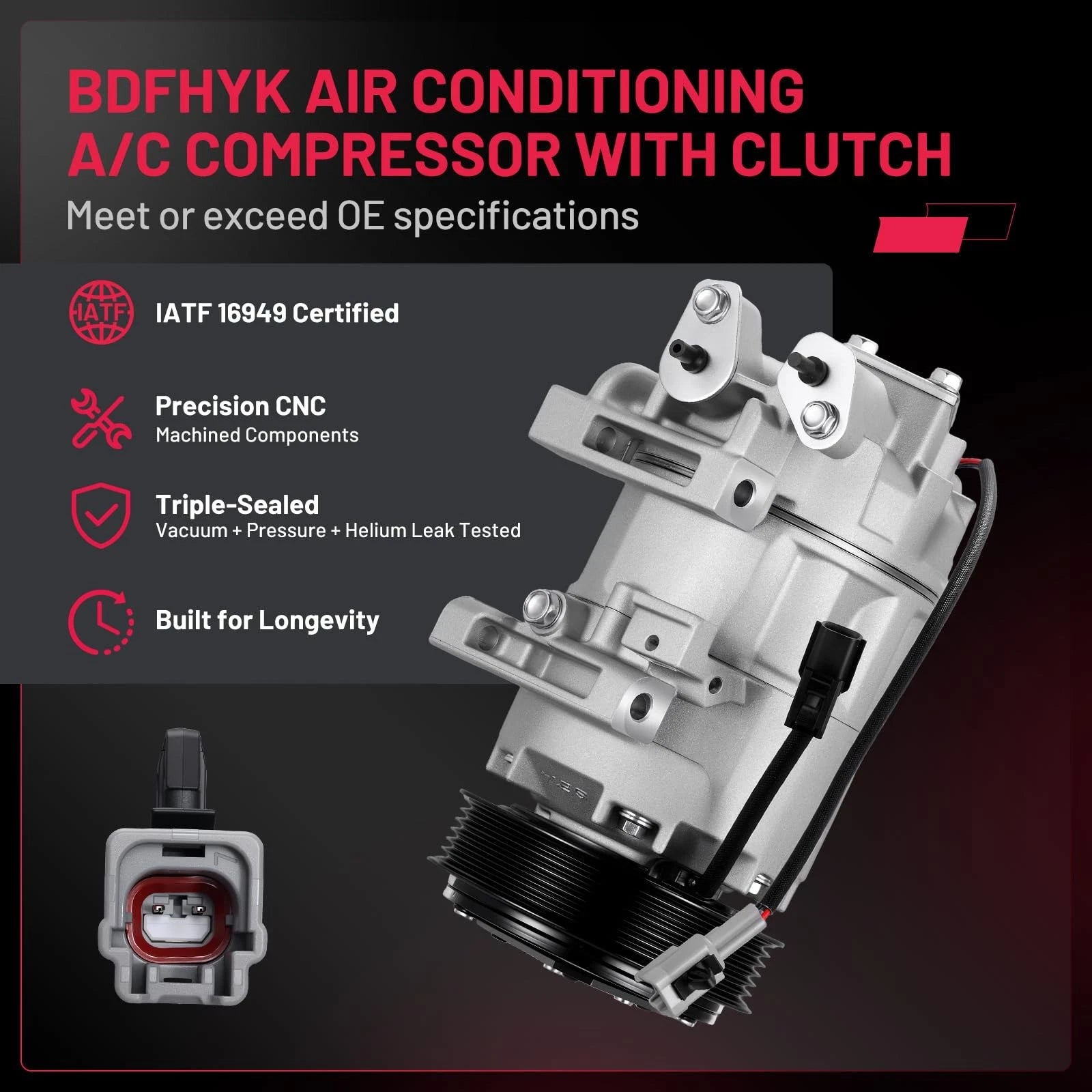 Front HVAC Blower Motor with Wheel for Ford Transit-150, Transit-250, Transit-350 (2015–2023)