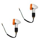 Set of 4 Amber Chrome Turn Signal Indicator Lights for Honda