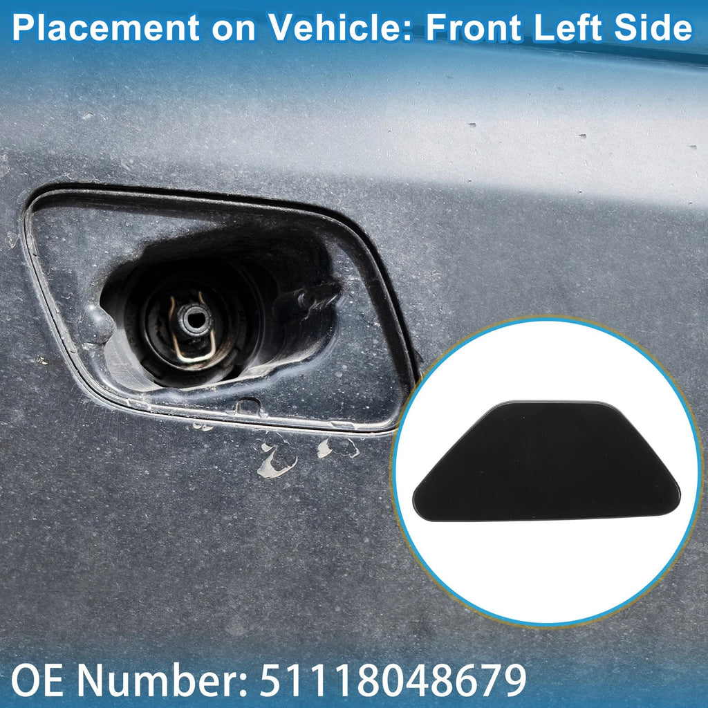 Front Left Washer Nozzle Cover Cap No. 51118048679 for BMW 528i (2011–2016)