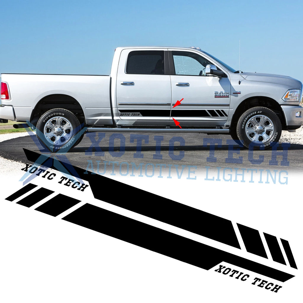Body Side Door Stripe Decor Sticker for Dodge Ram 1500 (2009–2017)