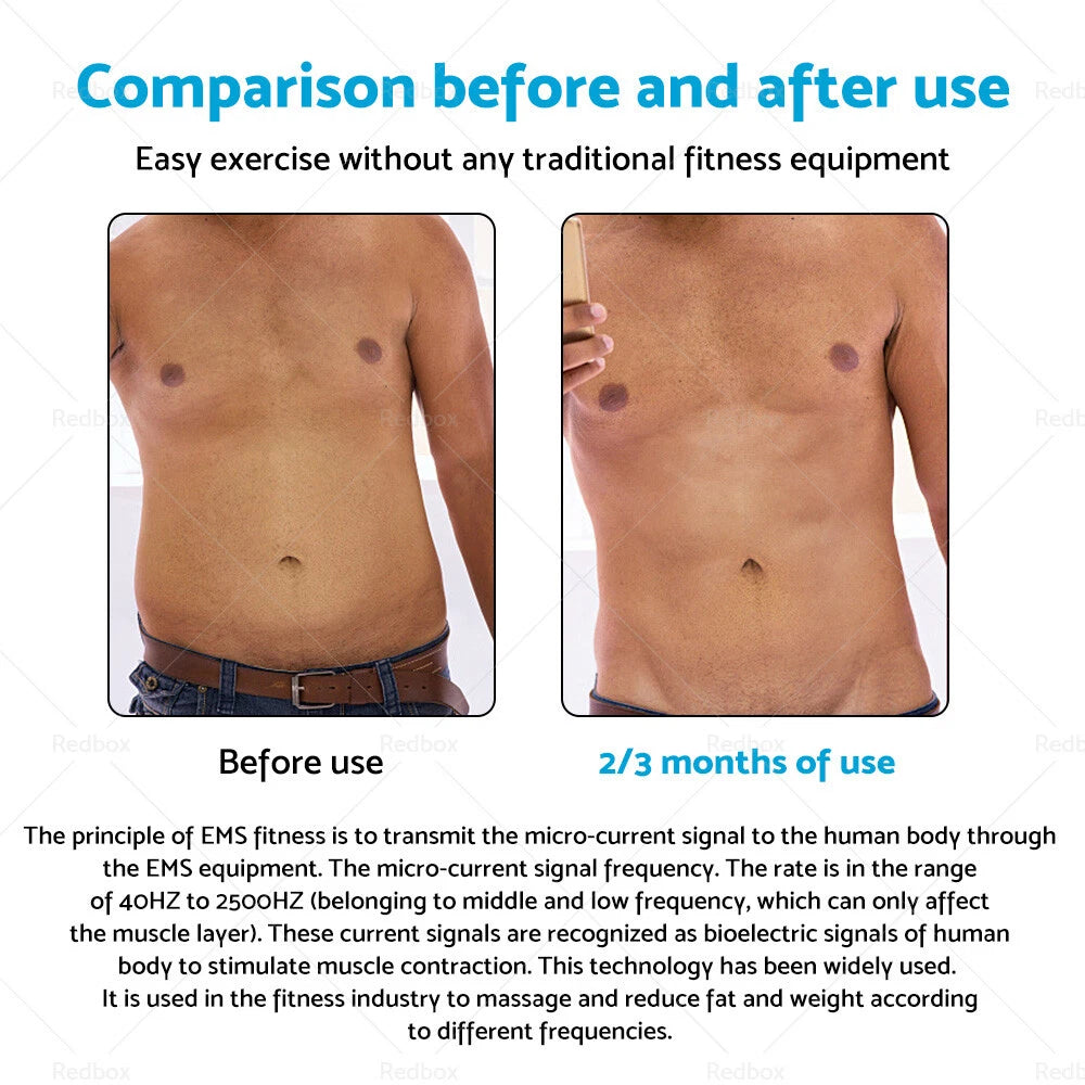 Wireless EMS Muscle Stimulator for Abdominal Trainer (Fitness)