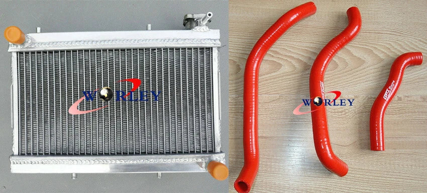 Aluminum Radiator + Blue Hose for Honda TRX250R (1988-1989)
