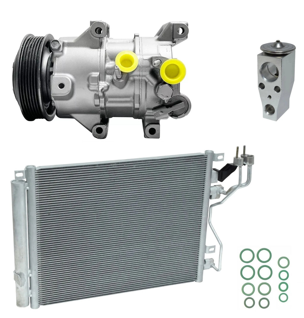 AC Compressor Kit With Condenser for Hyundai Sonata Eco 1.6L (2017–2019)