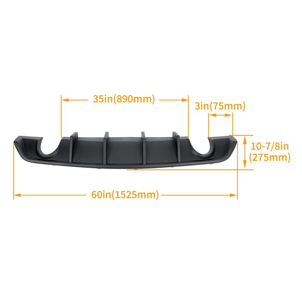 Matte Rear Bumper Lip Diffuser for Dodge Charger SRT V2 (2012–2014)