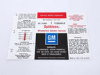 Glass Washer Bottle Cap and Label Replacement for GM A Series (1959–1974)