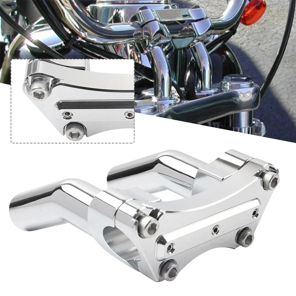 4" Tall Pullback Handlebar Riser 1" Clamp for Harley Tour