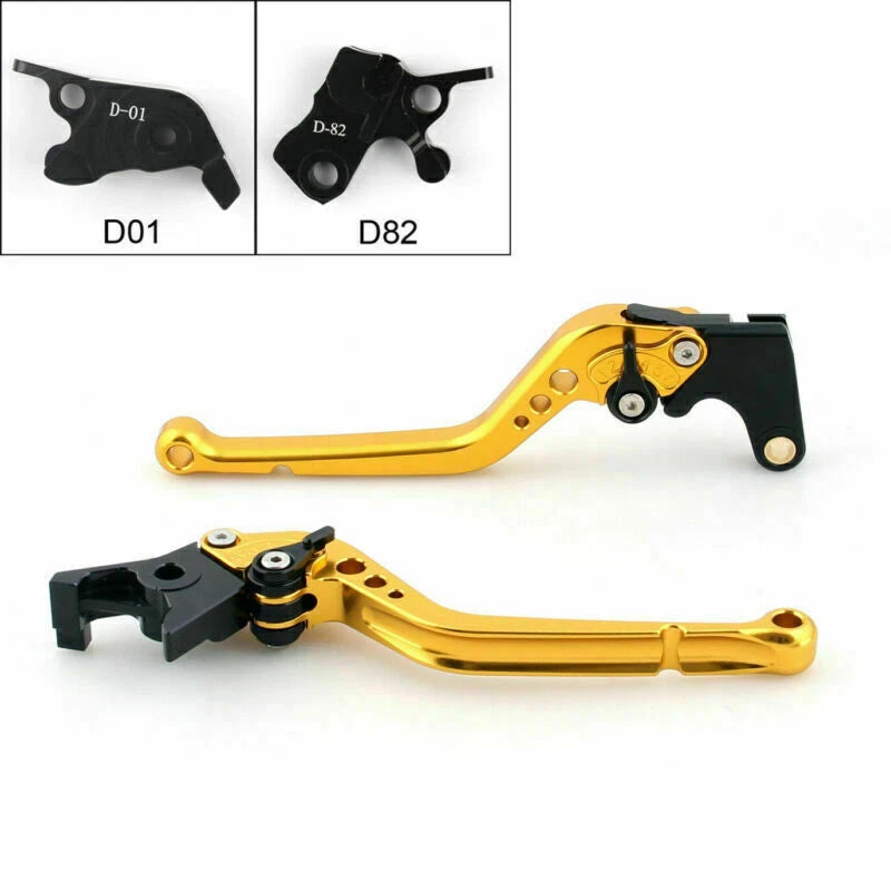 Long Brake Clutch Levers for Ducati Hypermotard 821 SP (2013–2015) Gold T9