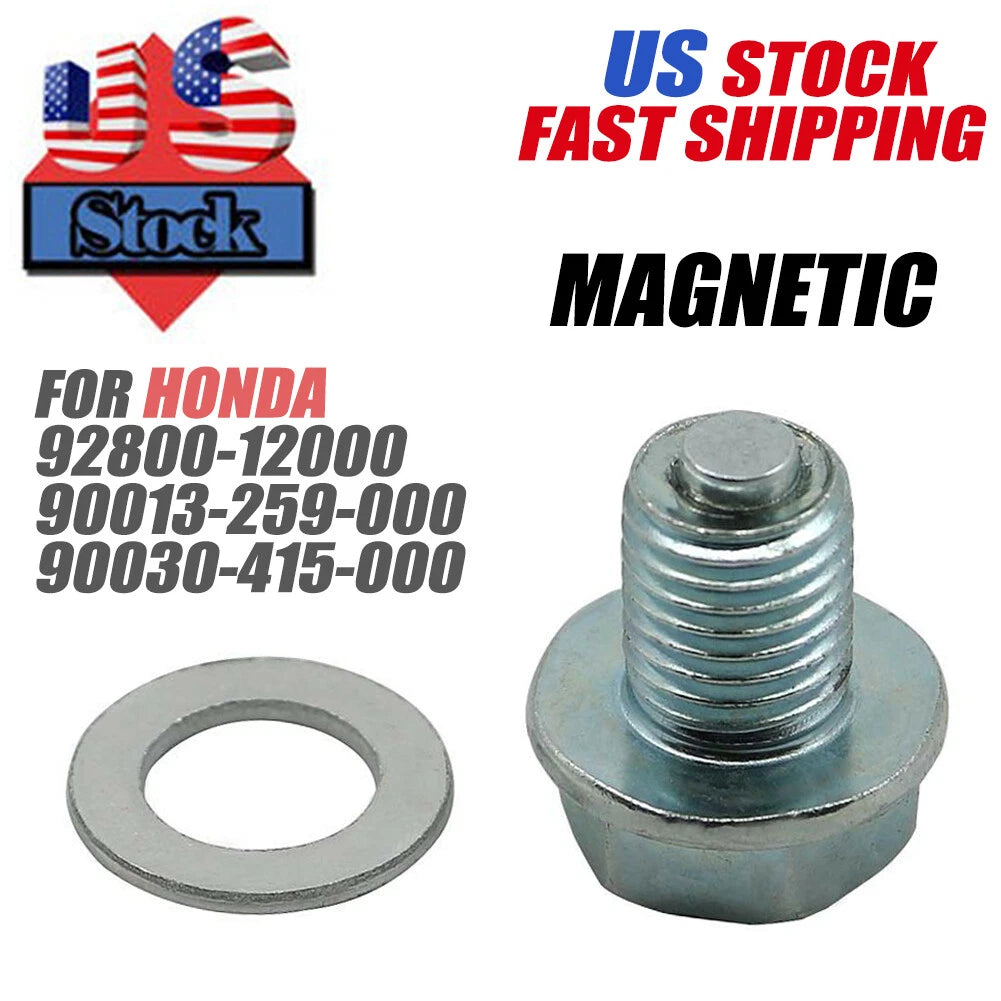 Magnetic Oil Drain Plug Bolt M12 for Honda (Replaces 92800-12000)