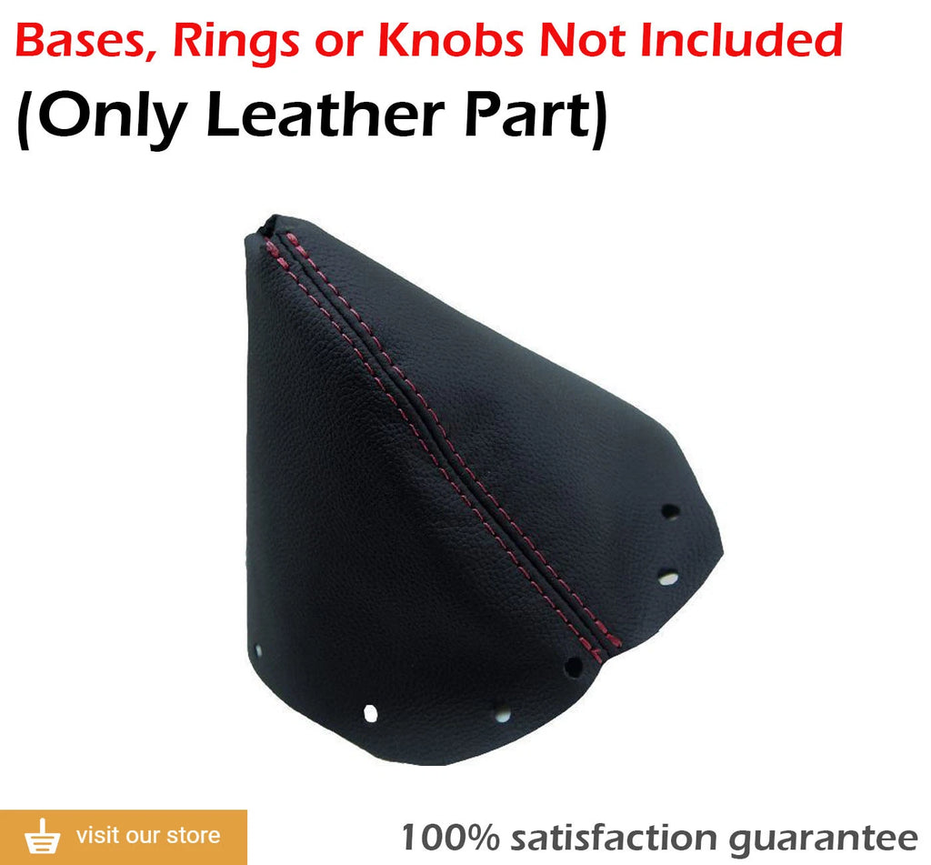 Leather Manual Shift Boot Cover for Nissan 300ZX (1990–1996) Red Stitch
