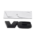 3D Black Metal V6 Logo Emblem for Universal Car Fender Trunk Engine
