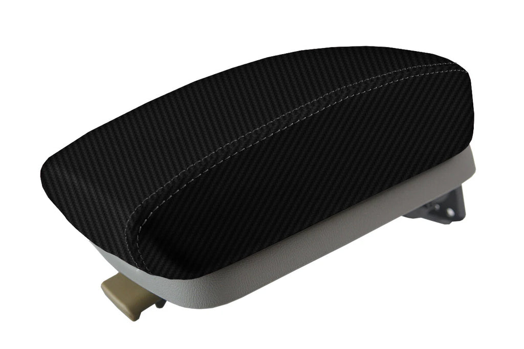 Console Lid Armrest Cover for Hyundai Sonata (2006–2010) Carbon Fiber Black