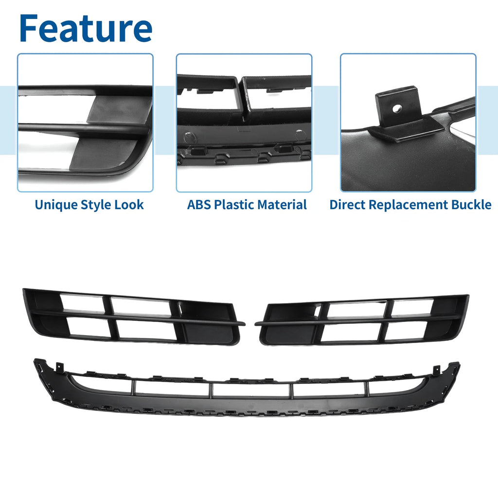 Set of 1 Front Lower Bumper Grille for Audi Q7 (2010–2015) No.4L0807681 Black