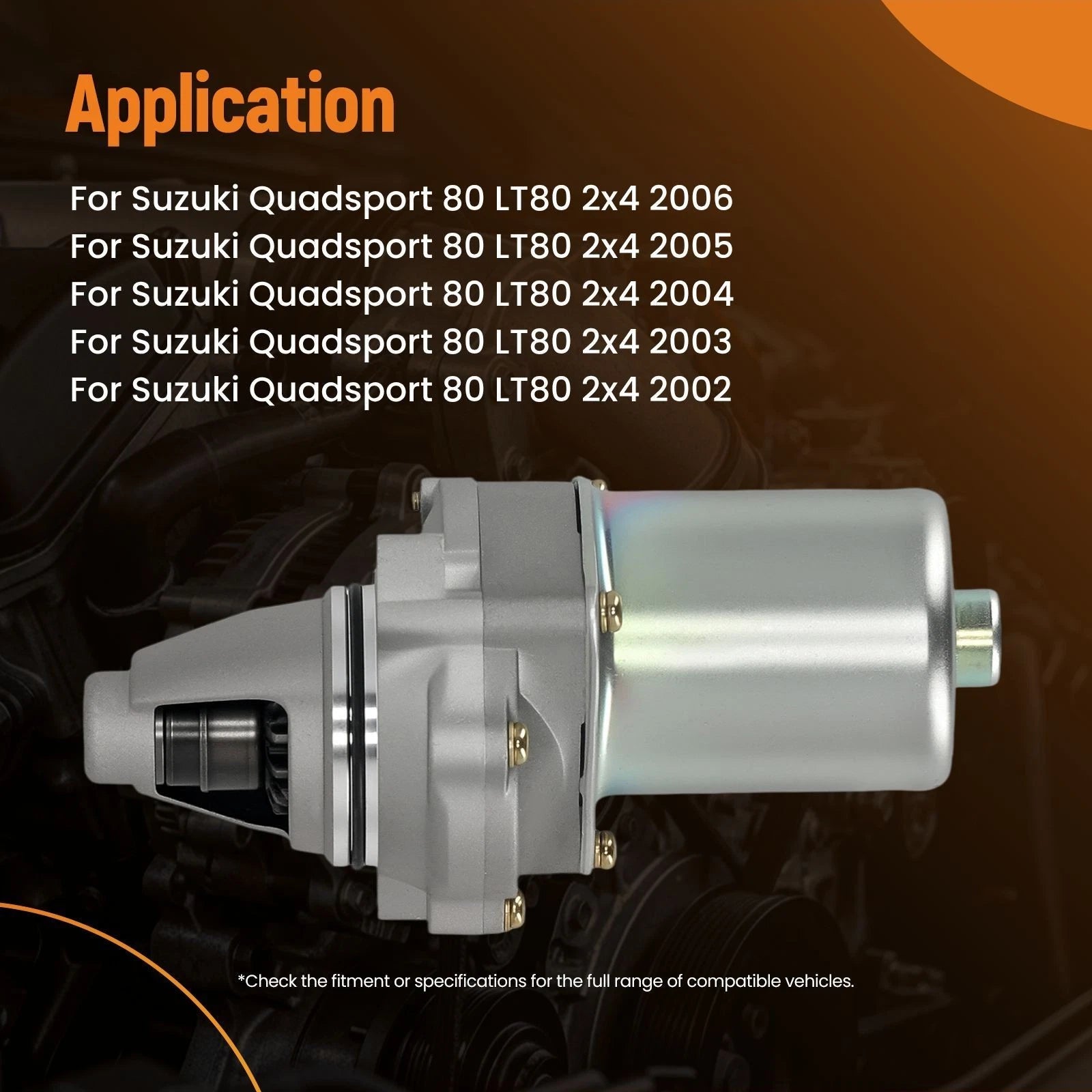 12 Volt Starter Motor for Suzuki LT80 Quadsport 80 (1987–2006) 31100-40B01