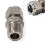 Compression Tube Fitting 1/2 NPT Male x Ф1/2 Tube OD (Set of 2)