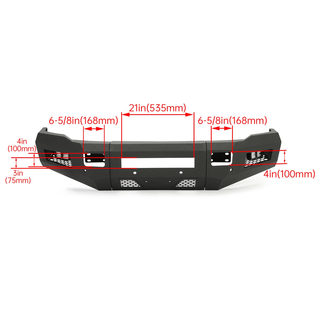 Steel Front Bumper with LED Fog Lights for Ram 2500 3500 (2010–2018)