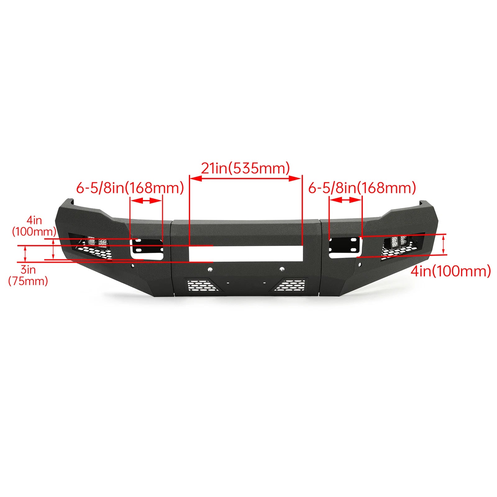 Steel Front Bumper with LED Fog Lights for Ram 2500 3500 (2010–2018)