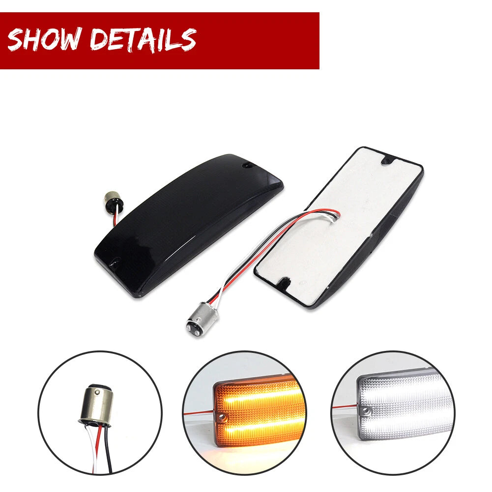 Smoked Switchback LED DRL Signal Lights for Ford Bronco (1969–1977)