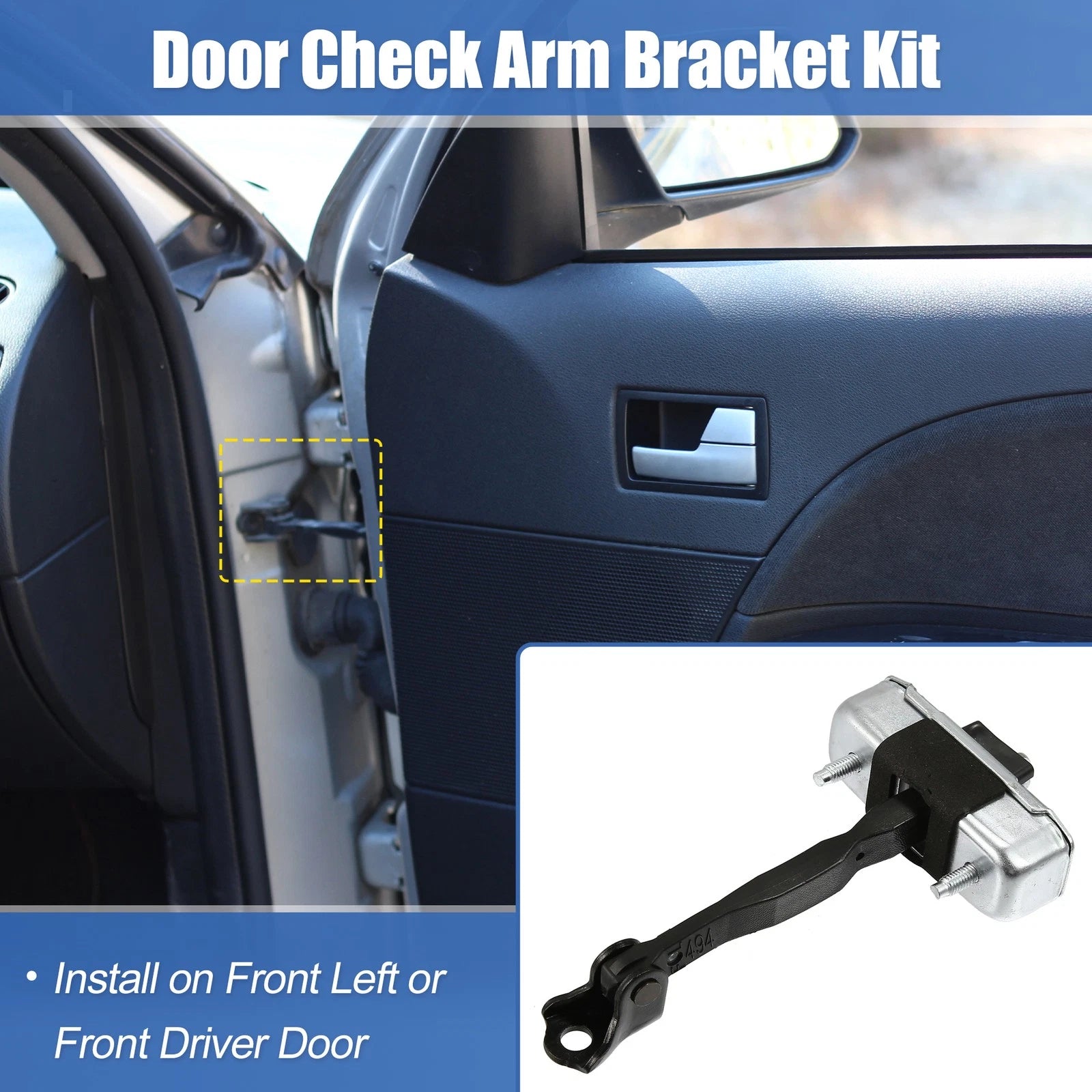 Front Left Door Check Stop Strap Bracket 6861060100 for Toyota Tacoma (2005–2016)