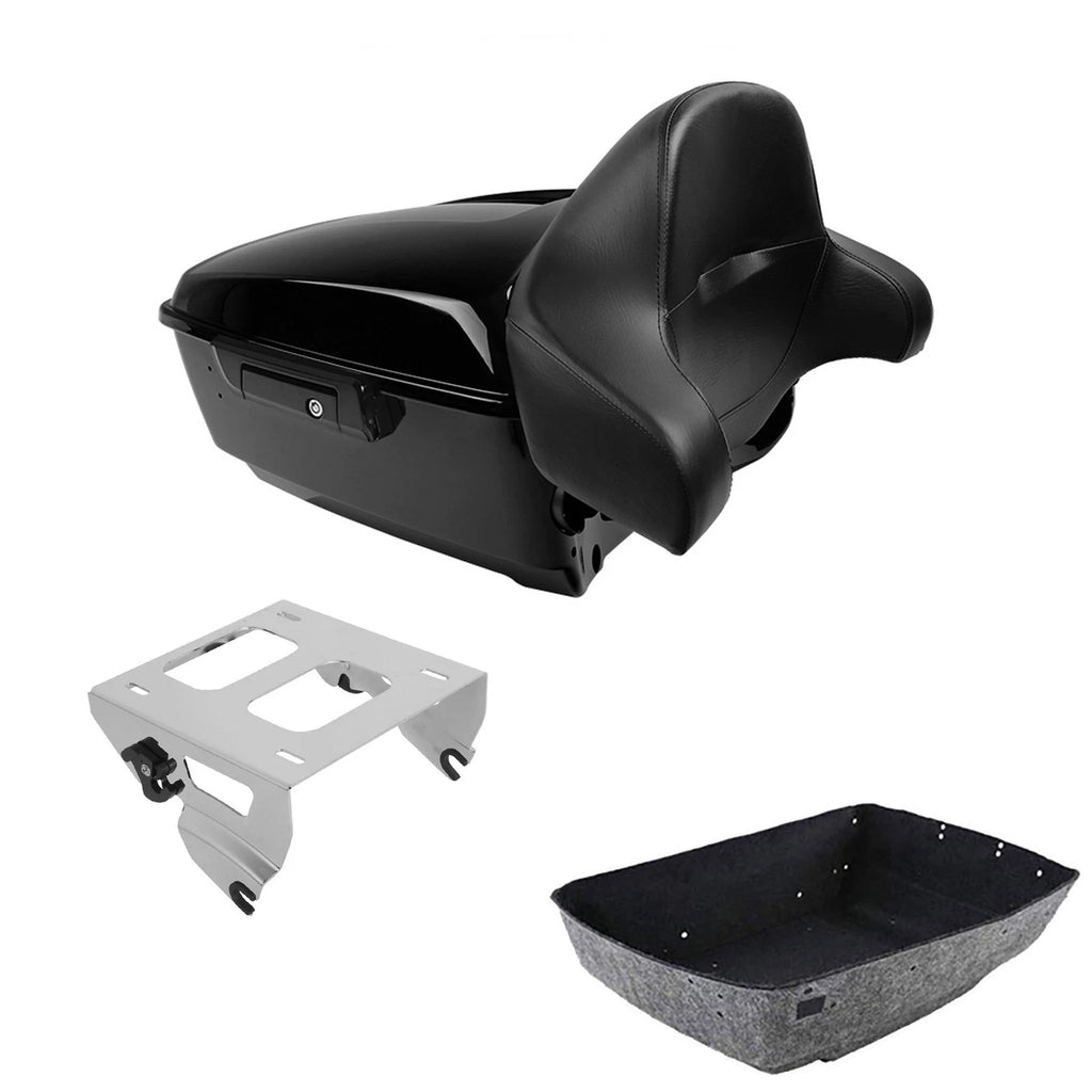 Trunk Backrest Solo Mount Rack for Harley Touring CVO Road Glide (2014–2026)