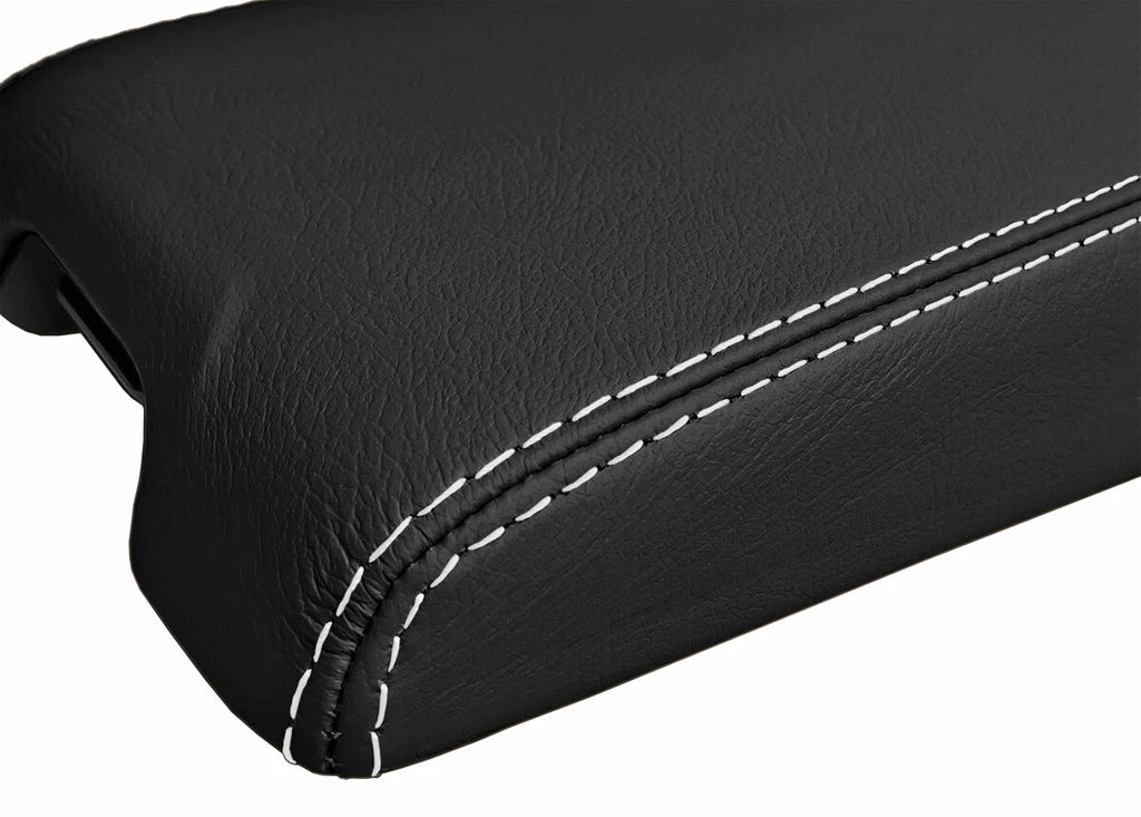 Leather Console Lid Armrest Cover for Infiniti G35 Coupe (2002–2007) White Stitch
