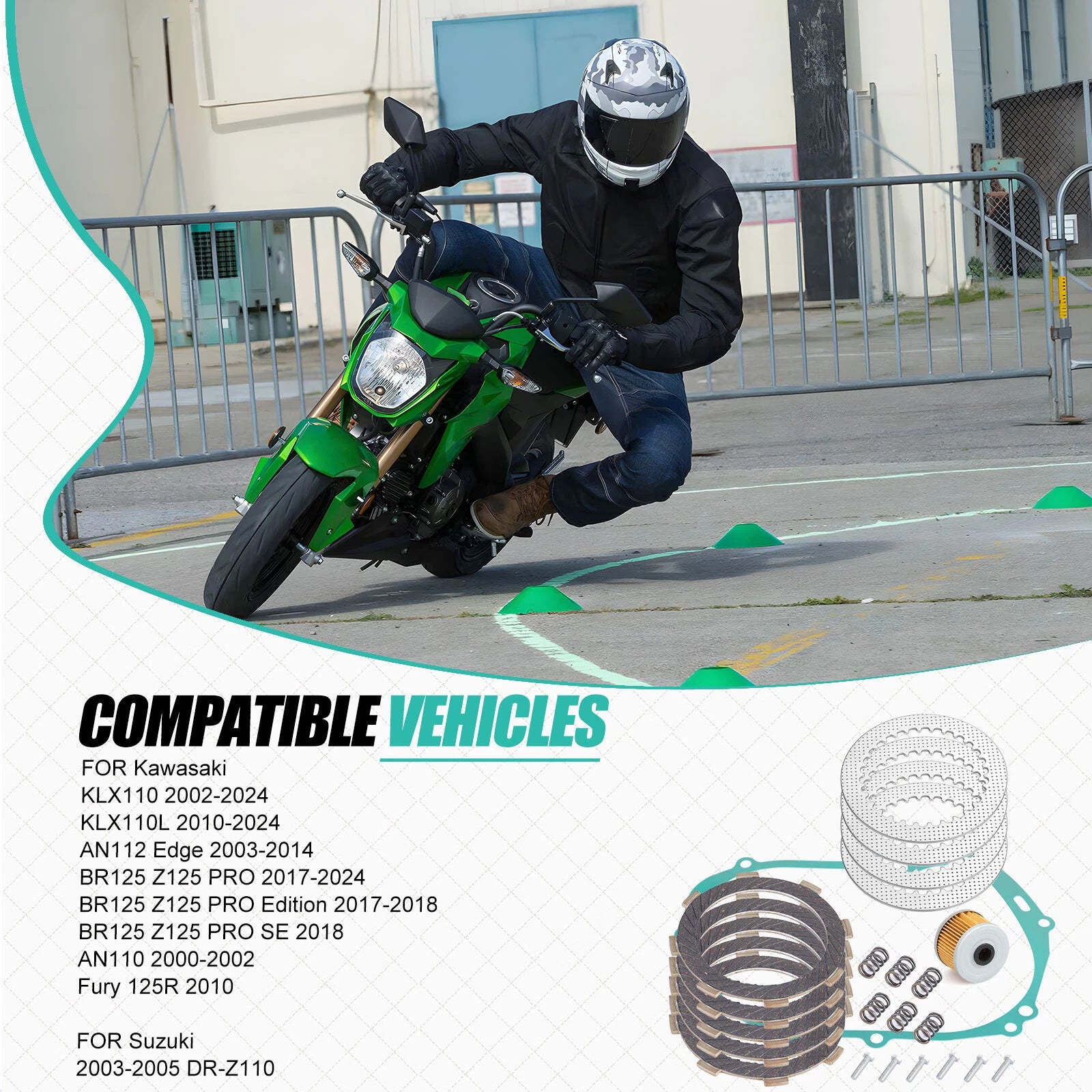 Clutch Kit for Kawasaki Z125 PRO BR125 (2017–2024)