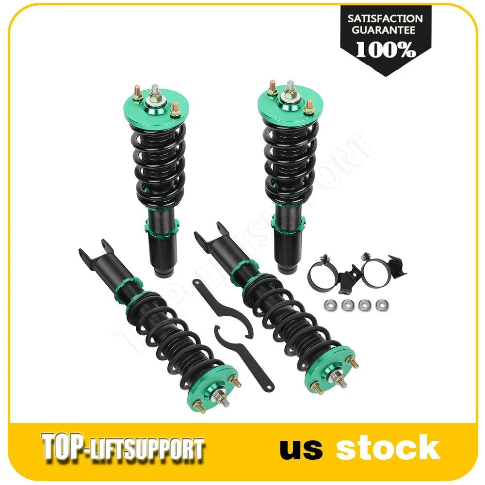 Coilovers for Honda Civic (1993–2000) Adjustable Height Green