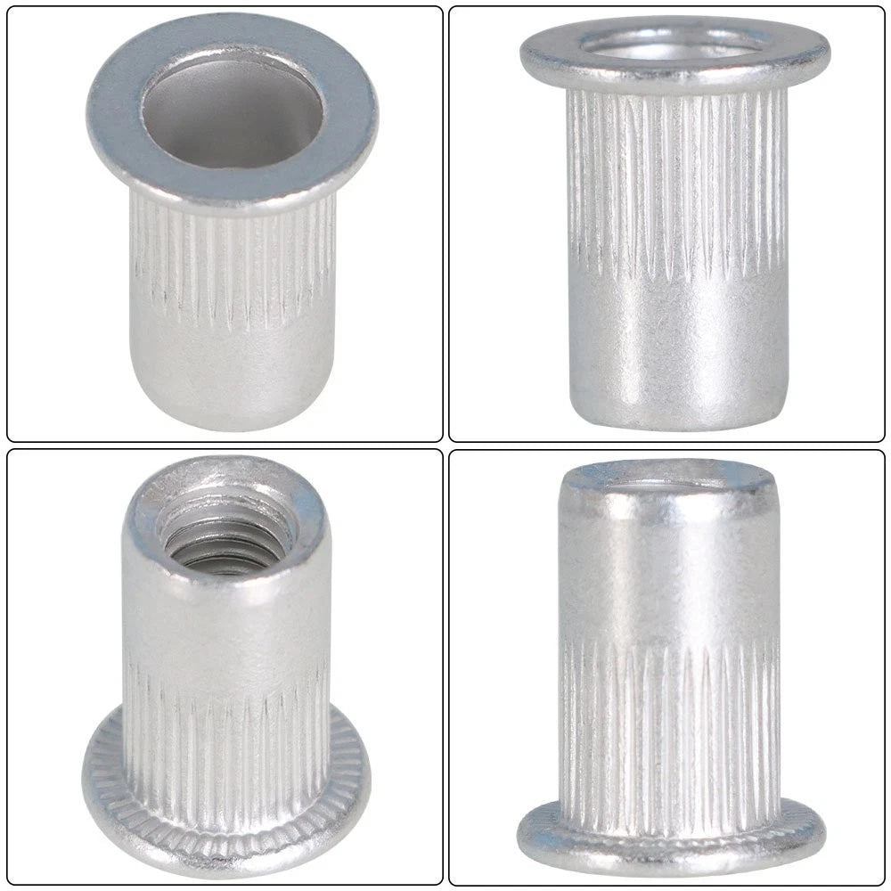 Set of 100 M6 Flat Head Aluminum Rivet Nuts for Various Models