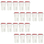 Set of 20 Red T10 168 194 COB LED Bulbs for Instrument Panel