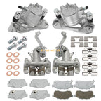 Front & Rear Brake Calipers w/Ceramic Pads for Honda Big Red MUV700 (2009–2013)