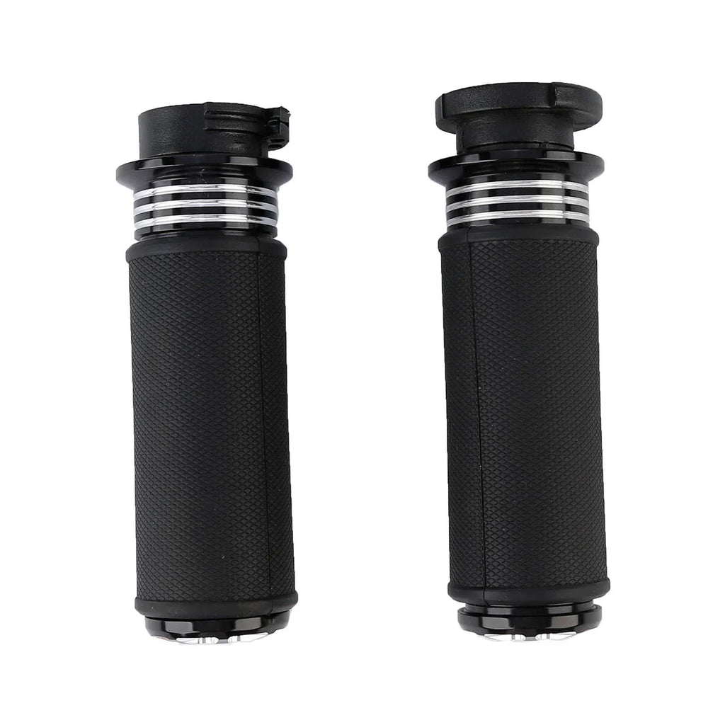 1'' Black CNC Handlebar Grips for Harley V Rod VRSC VRSCR (2002-2017)