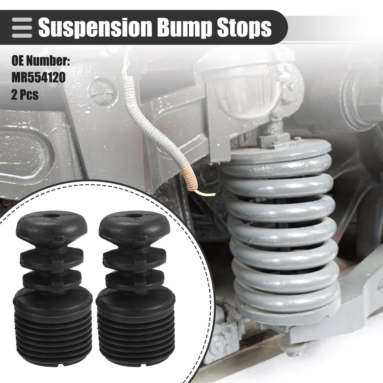 2pcs Front Shock Absorber Strut Boot for Mitsubishi Pajero (MR554120)