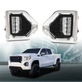 LED Fog Lights for GMC Sierra 1500 Denali (2019–2022) with Chrome Bezel