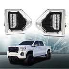 LED Fog Lights for GMC Sierra 1500 Denali (2019–2022) with Chrome Bezel