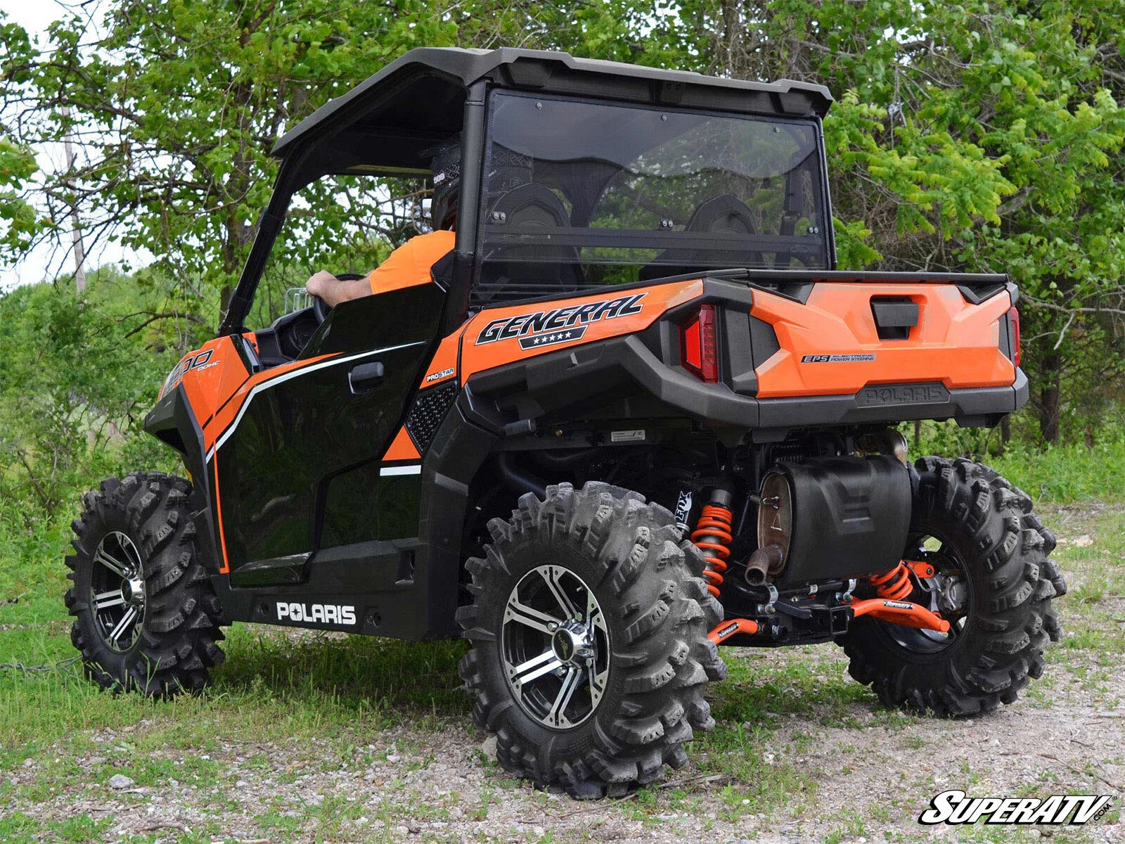 Heavy Duty Light Tint Rear Windshield for Polaris General (2016–2023)