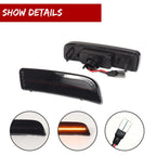 2X Smoked Amber LED Front Bumper Side Marker Light for VW Tiguan (2009–2017)