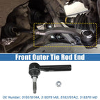 2X Front Inner Outer Tie Rod End 5183761AA for Dodge Chrysler Jeep 