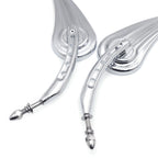 Chrome Raindrop Side Mirrors for Harley Wide Glide, Switchback, CVO, Street Glide