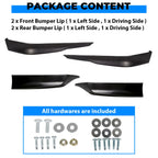 HFP Matte Black Front + Rear Bumper Spoiler Lip for Honda Accord (2013–2015)