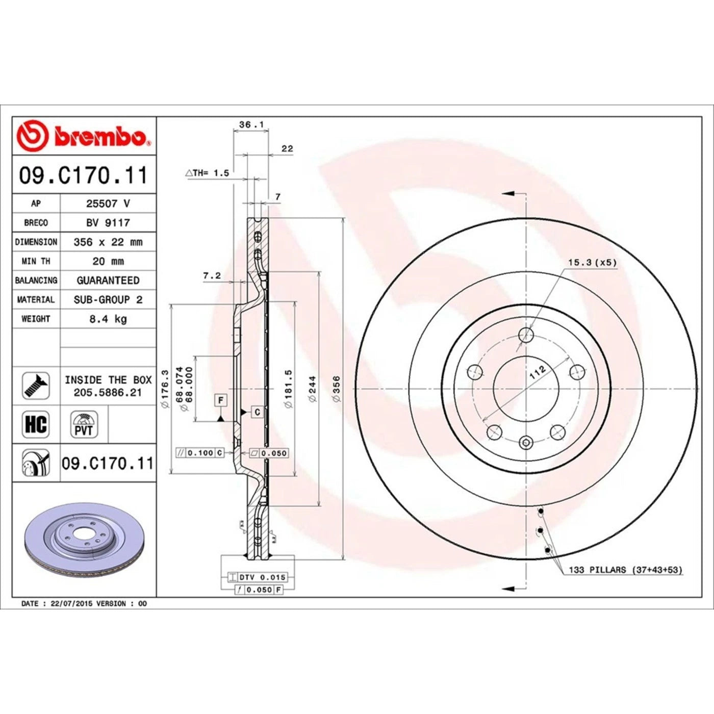 Brembo Brake Discs for Audi S7 (2013–2018)