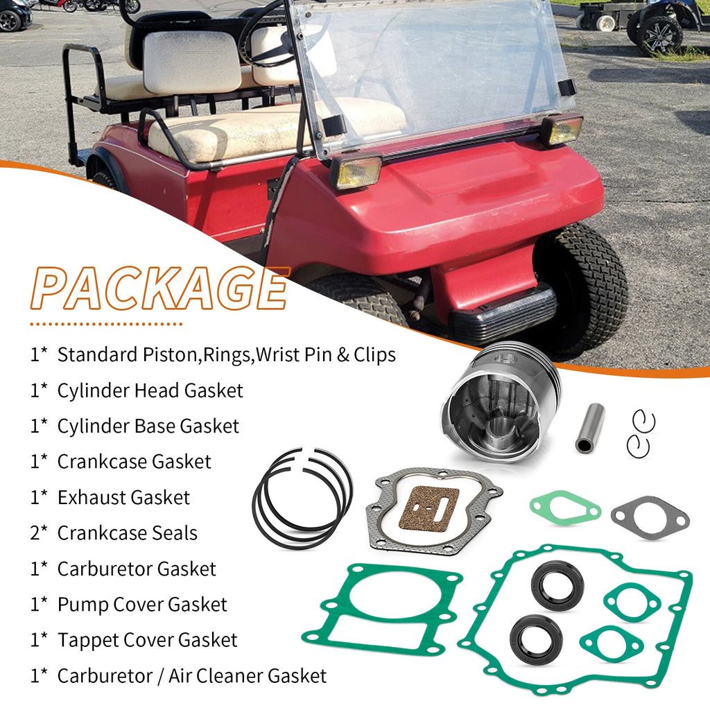 341cc Engine Piston Gasket Rebuild Kit for Club Car Gas Golf Cart (1986–1991)