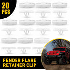 20X Fender Retainer Flare Moulding Clips for Jeep Wrangler JL (2018–2020)