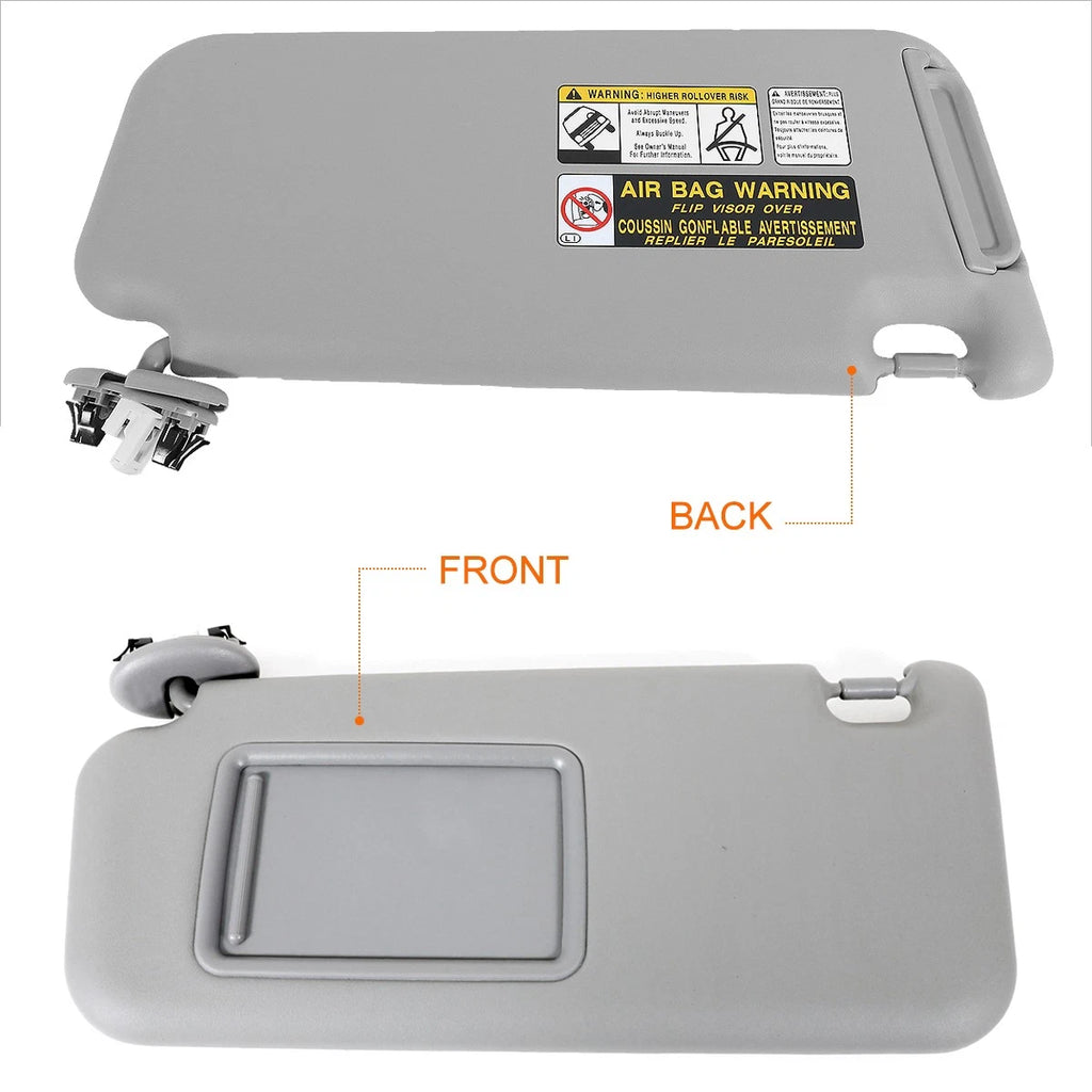 Driver Side Sun Visor for Toyota RAV4 (2006–2012) OE Style with Vanity Light